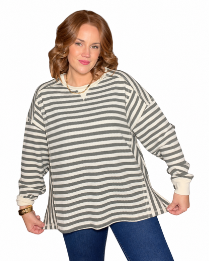 Ellis Stripe Waffle Knit