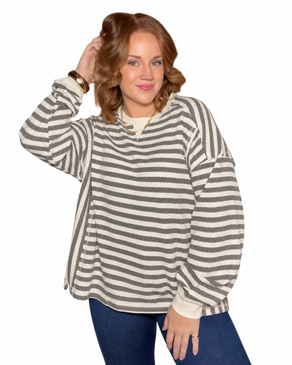 Ellis Stripe Waffle Knit