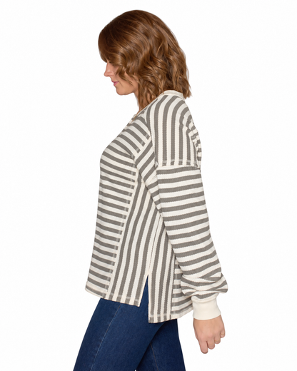 Ellis Stripe Waffle Knit