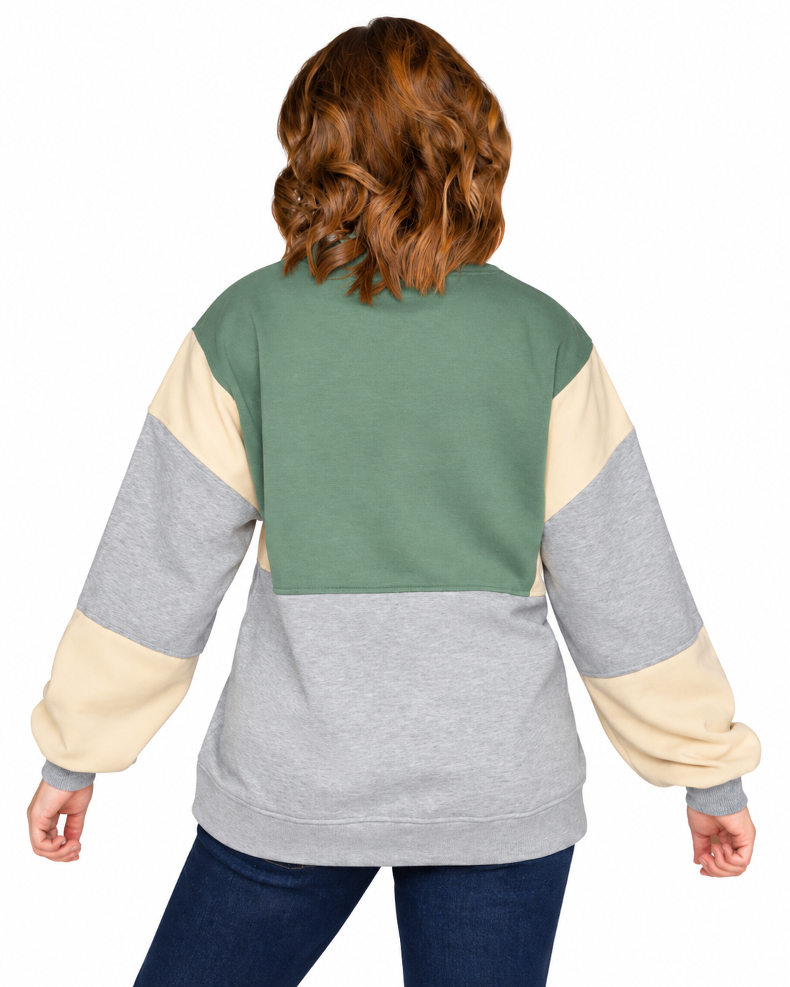 Varsity Mix Pullover - Sage