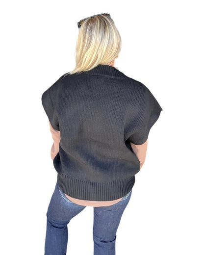 On the Button Cardigan - Black
