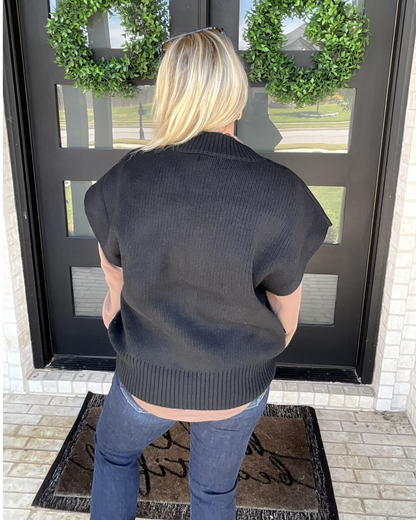 On the Button Cardigan - Black