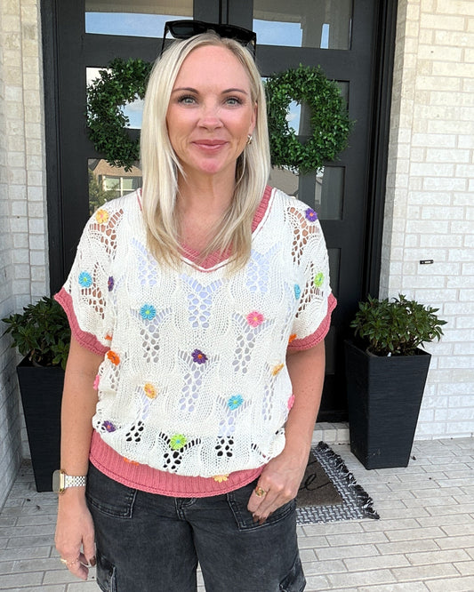 Autumn Bloom Knit Top