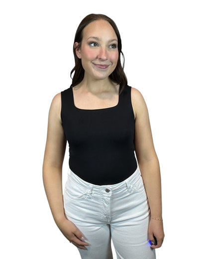 Clean Line Square Shirred Tank Top