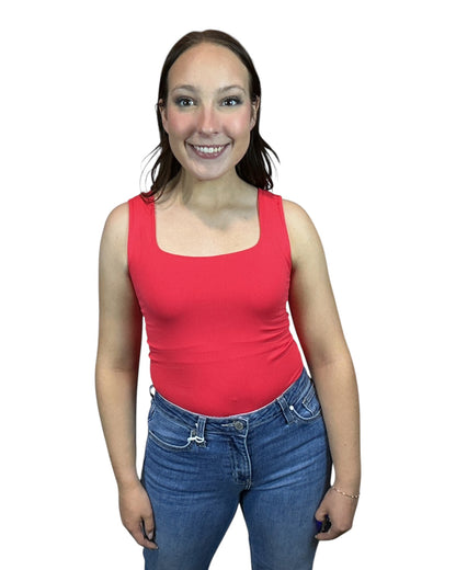 Clean Line Square Neck Tank Top