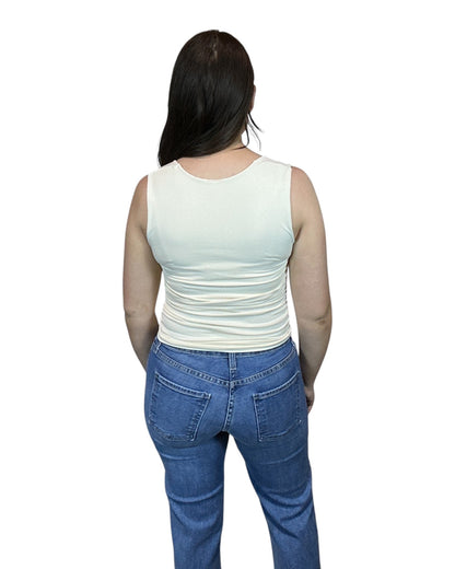 Clean Line Square Shirred Tank Top