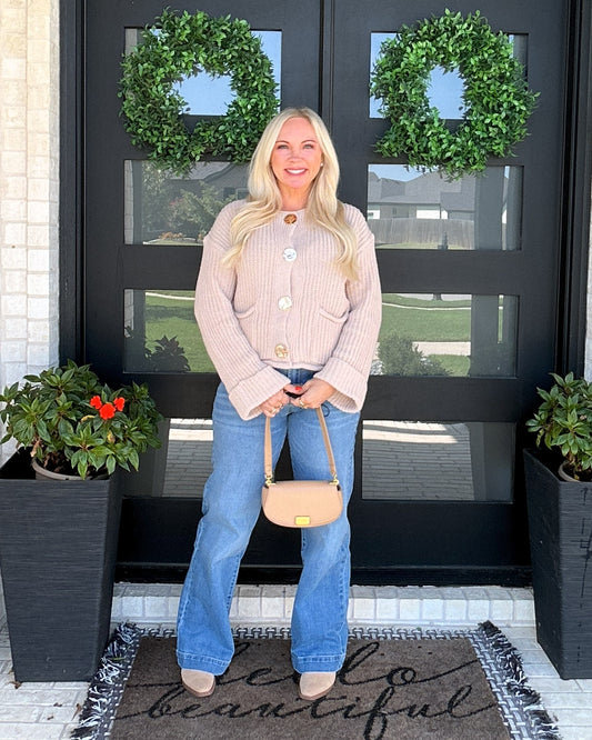 Audrey Knit Cardigan - Latte