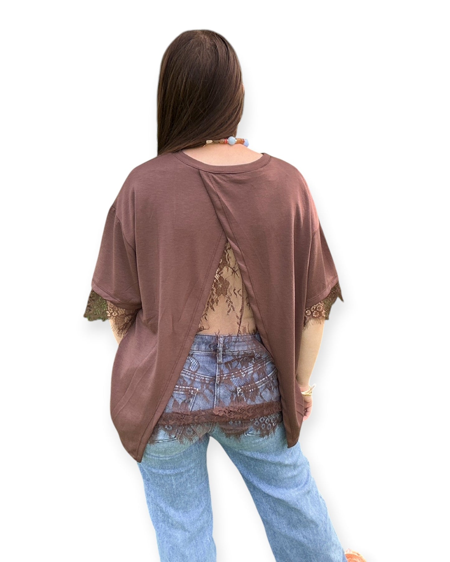 Open Back Lace Tee