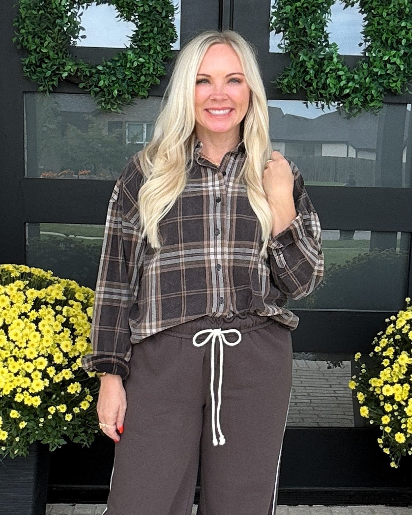 Mocha Bean Plaid Shirt