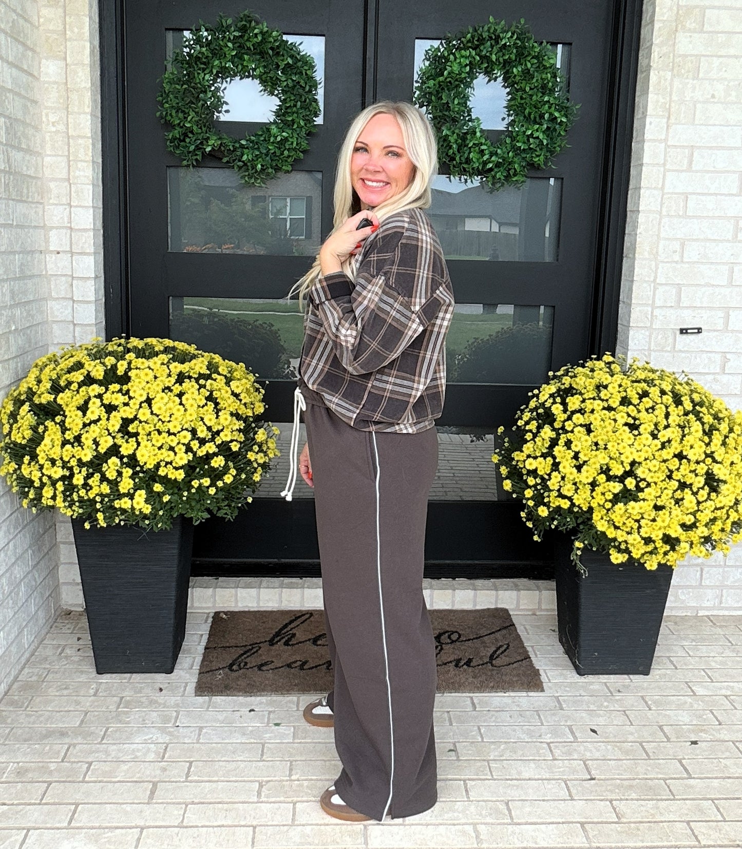 Mocha Bean Plaid Shirt