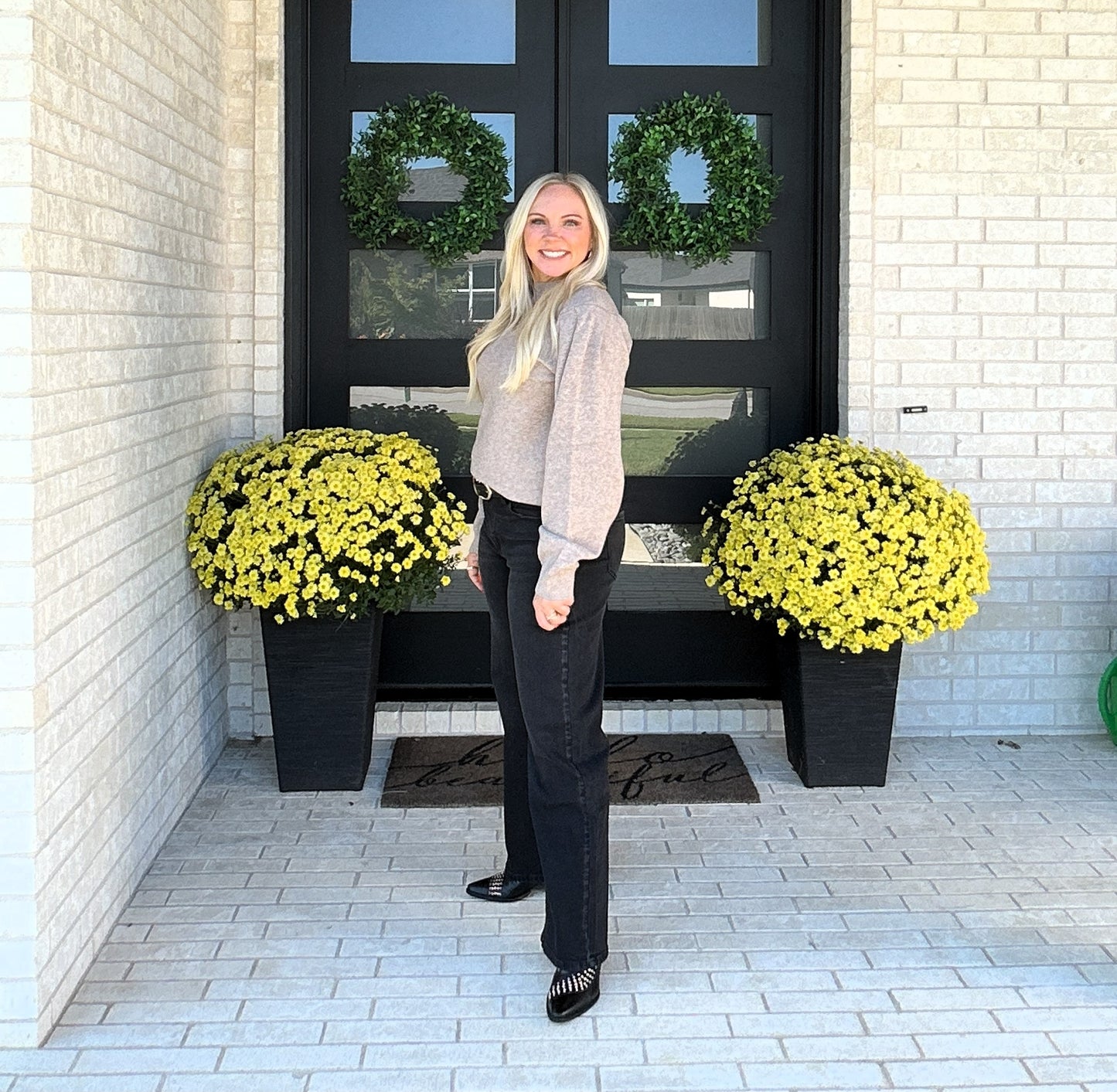 Mocha Mist Mock-Neck Sweater