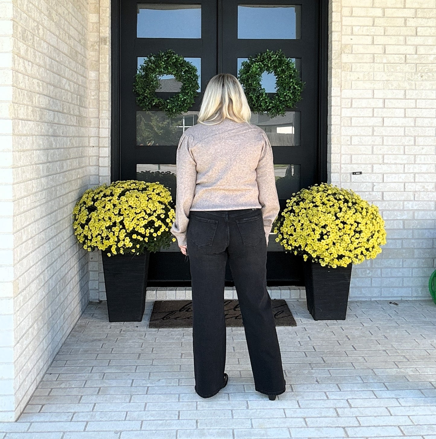 Mocha Mist Mock-Neck Sweater