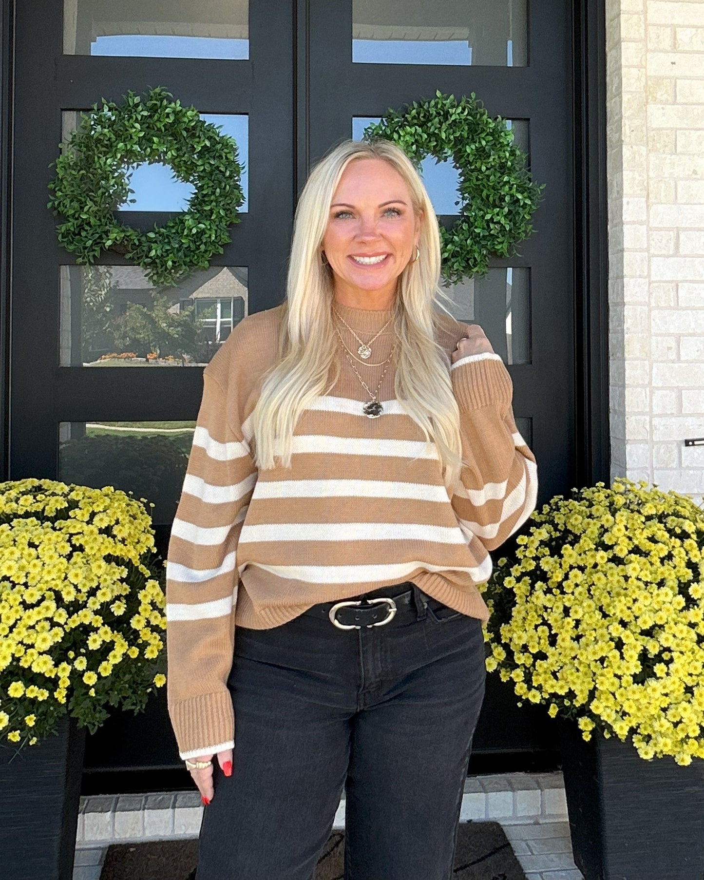 Caramel Stripe Sweater