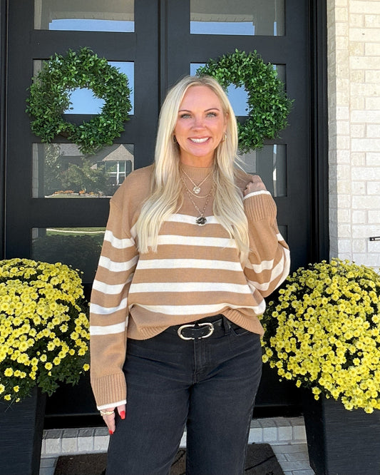 Caramel Stripe Sweater
