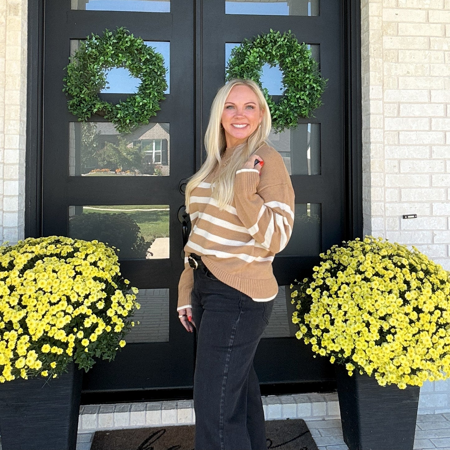 Caramel Stripe Sweater