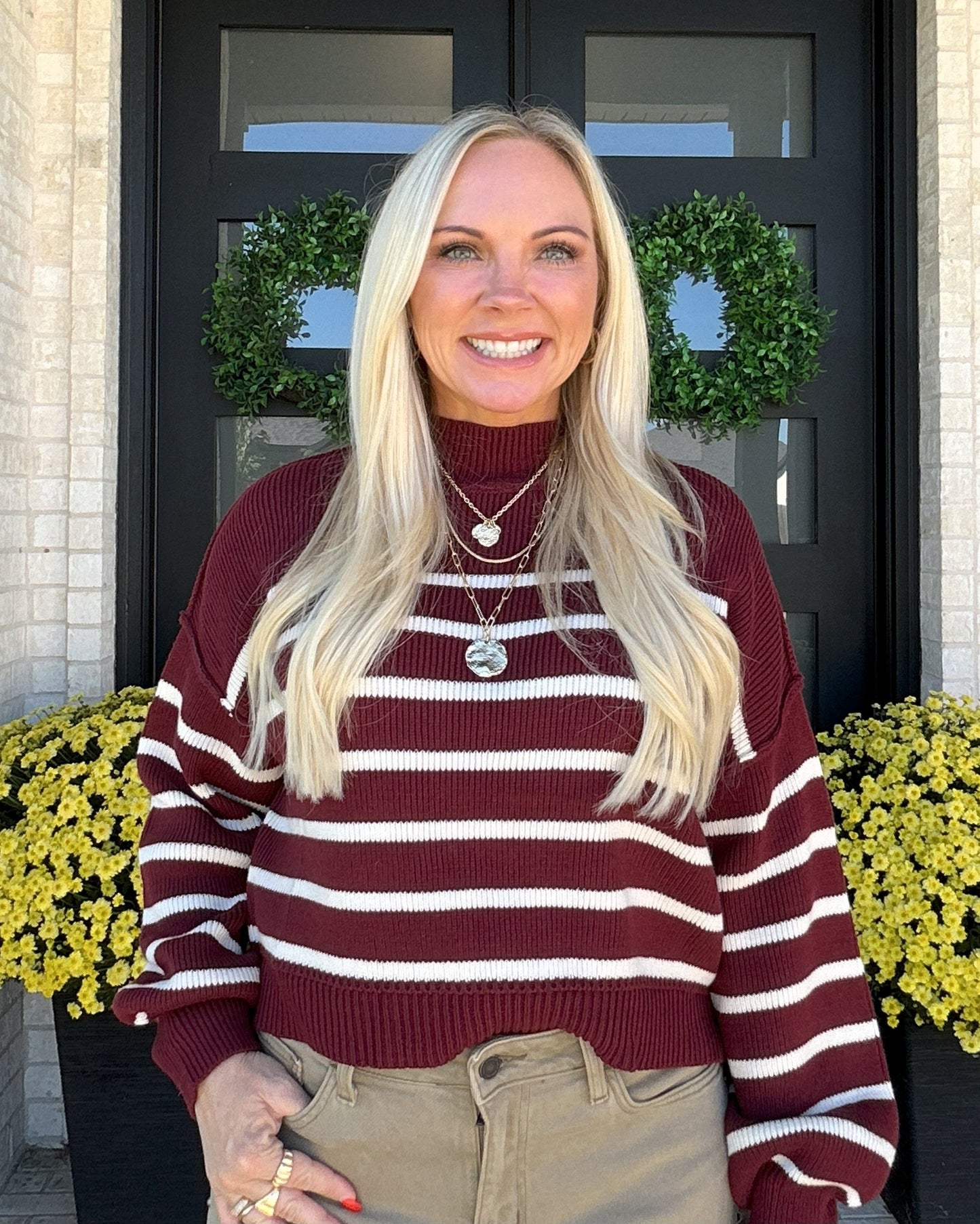 Mulberry Stripe Sweater