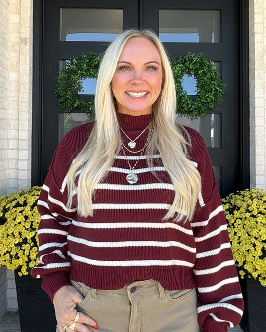 Mulberry Stripe Sweater