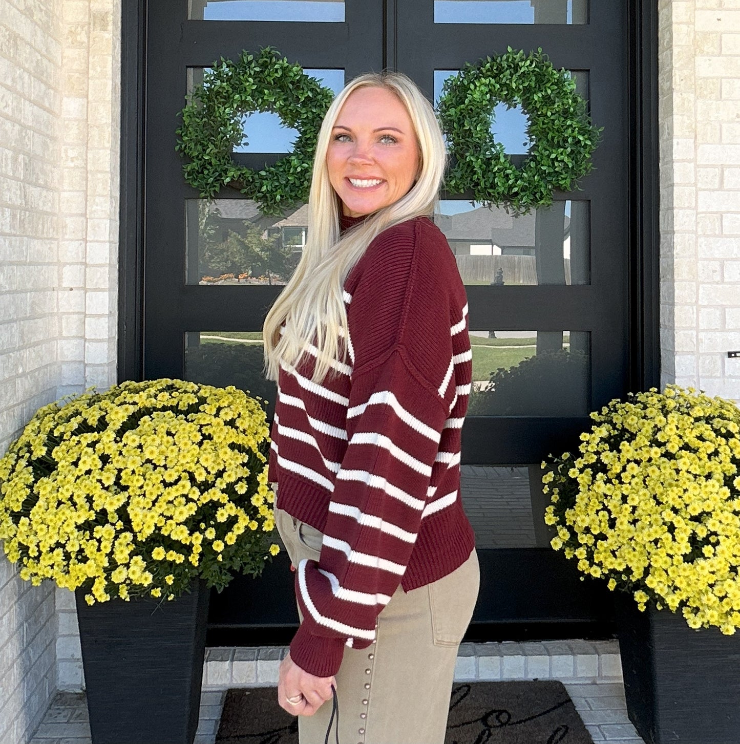 Mulberry Stripe Sweater