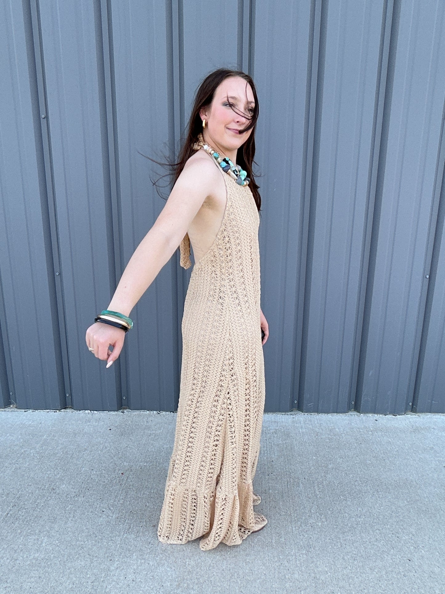 Golden Hour Crochet Dress