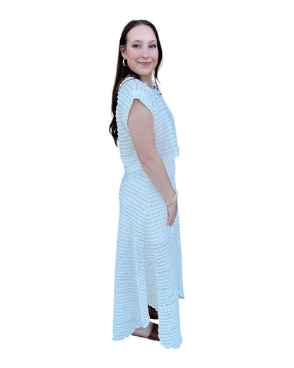 Ivory Texture Crop Top