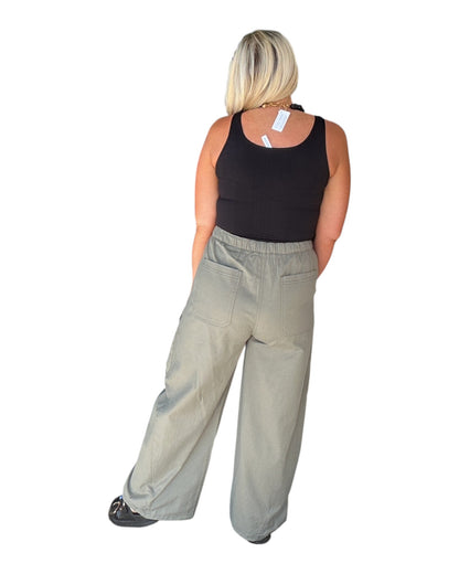 Wide Leg Utility Cargo Pants