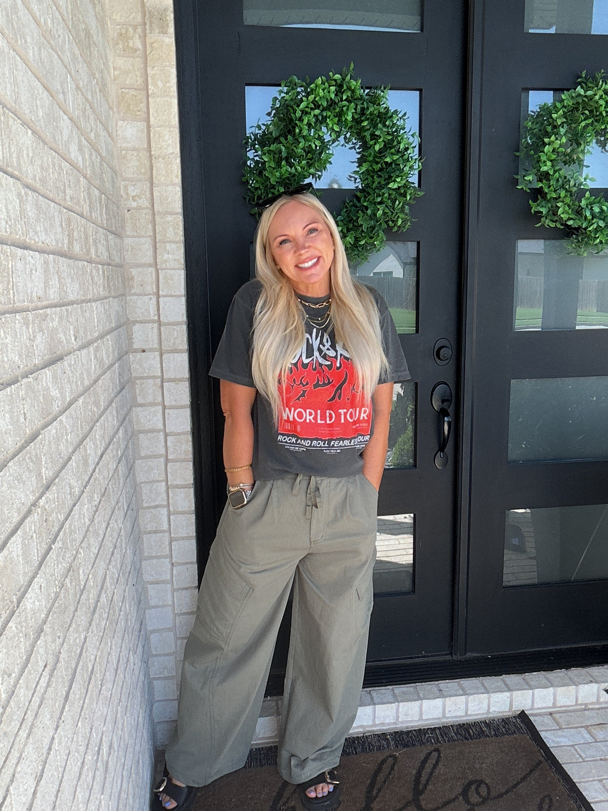 Wide Leg Utility Cargo Pants