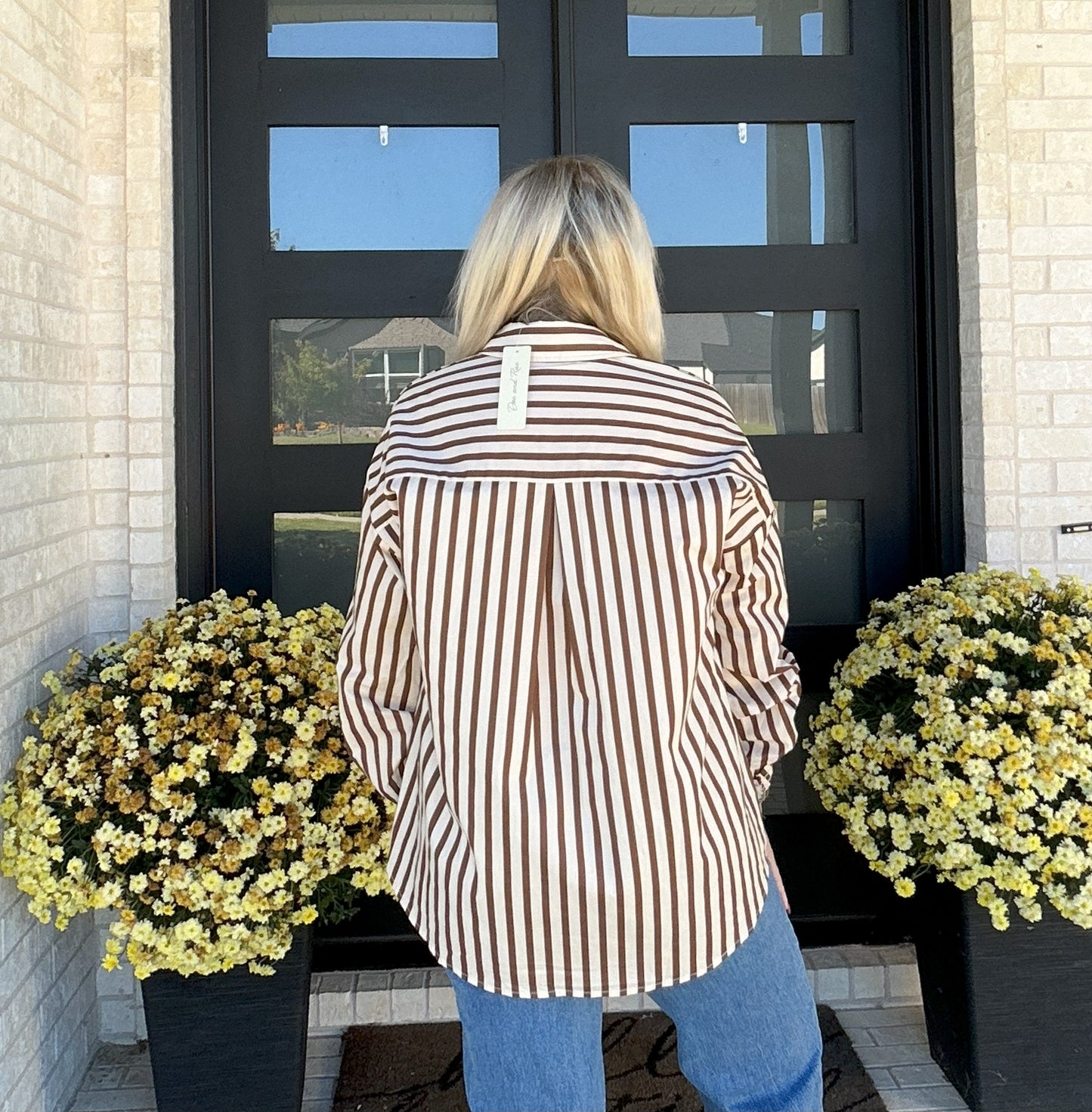 Maple Stripe Button Down - Brown