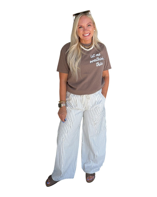 Easy Street Striped Cargo Pants