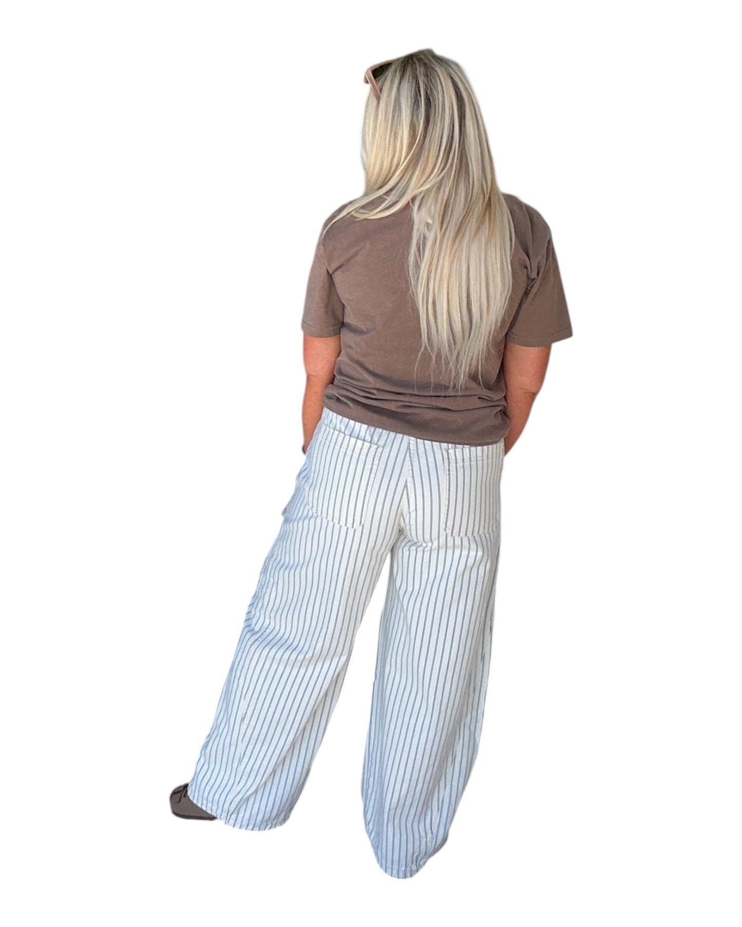 Easy Street Striped Cargo Pants