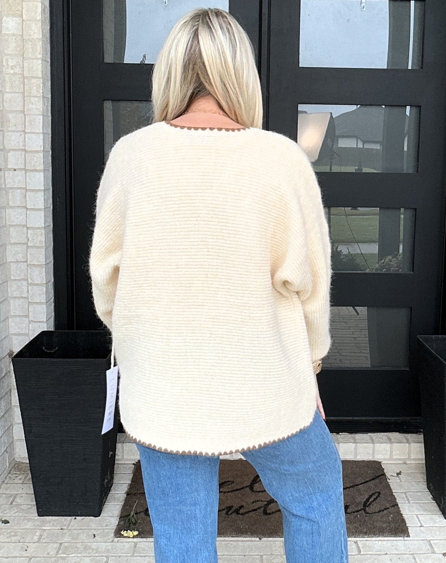 Latte Trim Cardigan