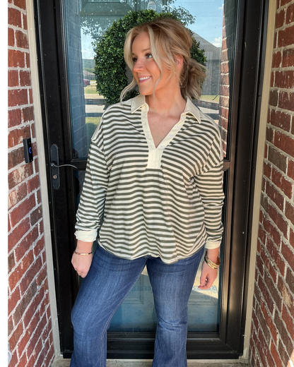 Prep Stripe Pullover