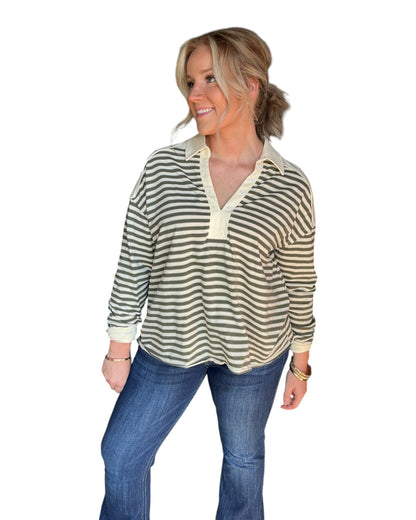 Prep Stripe Pullover