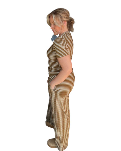 Everyday Ease Striped Lounge Set - Olive