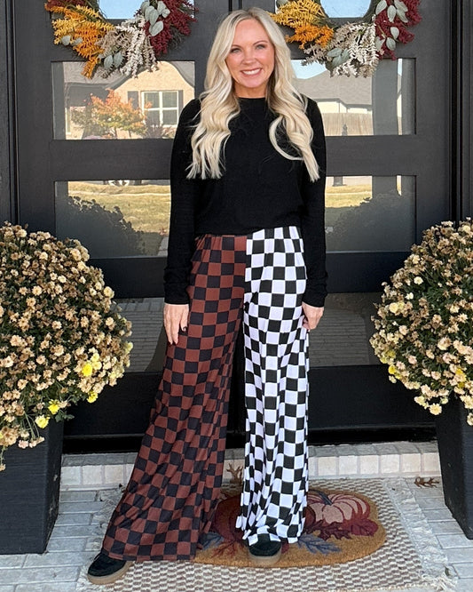 Rodeo Check Split Pants