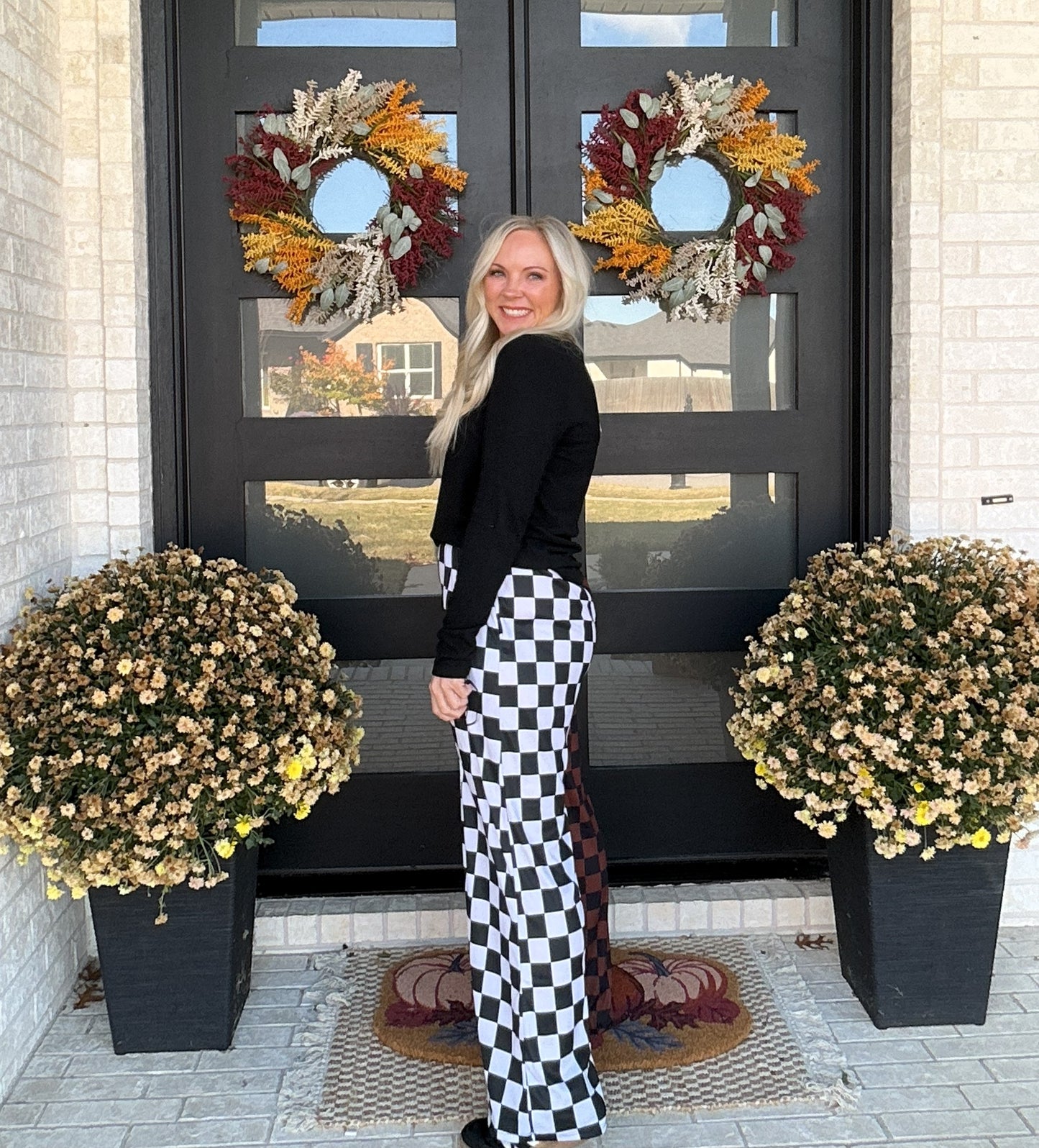 Rodeo Check Split Pants