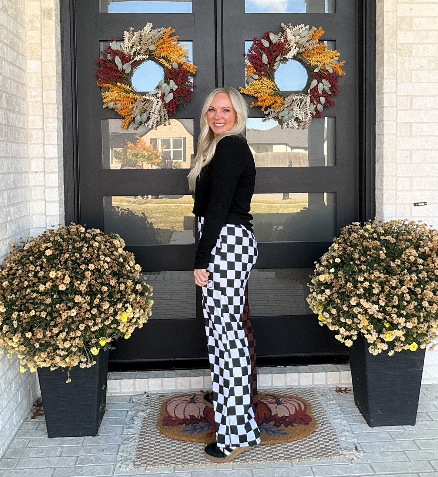 Rodeo Check Split Pants