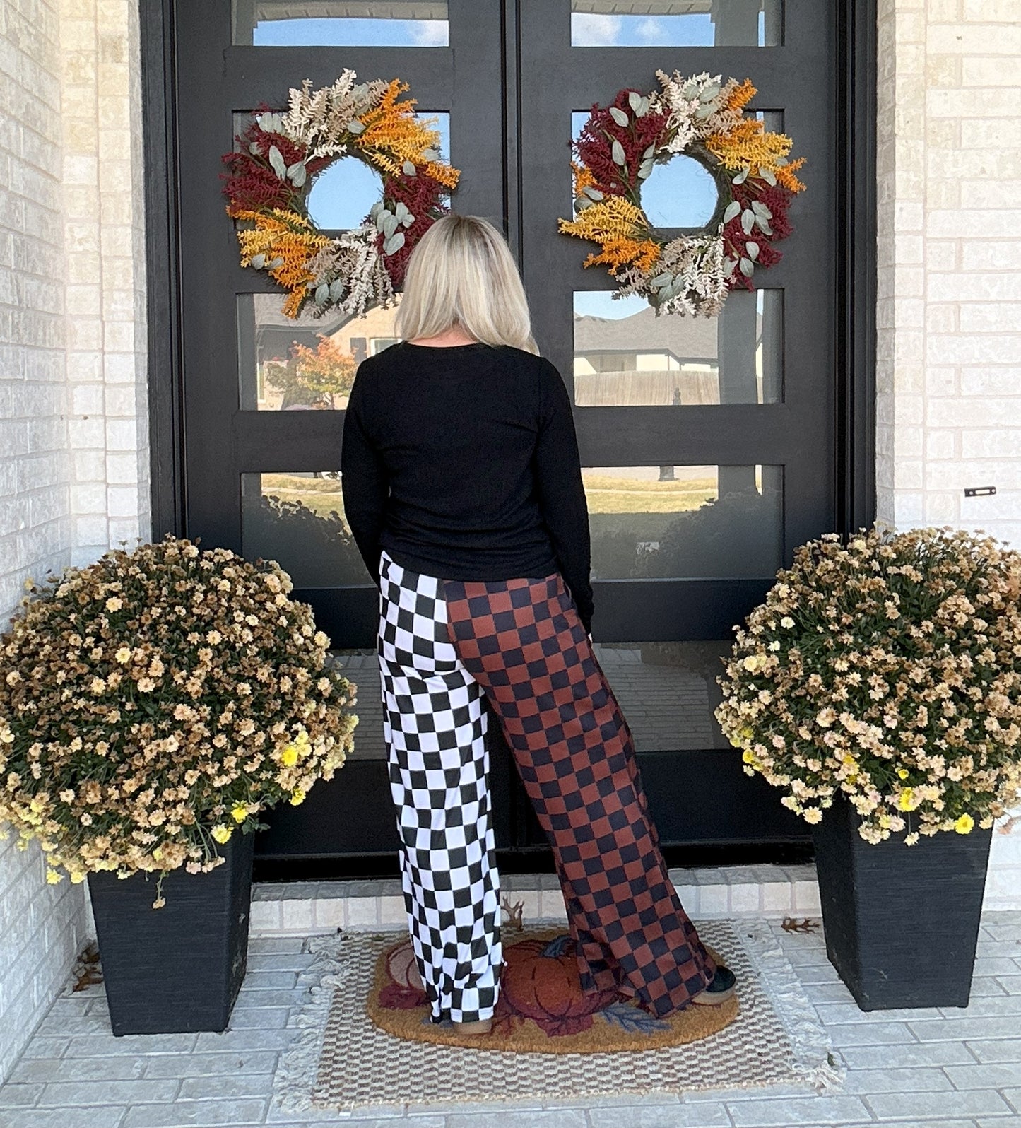 Rodeo Check Split Pants