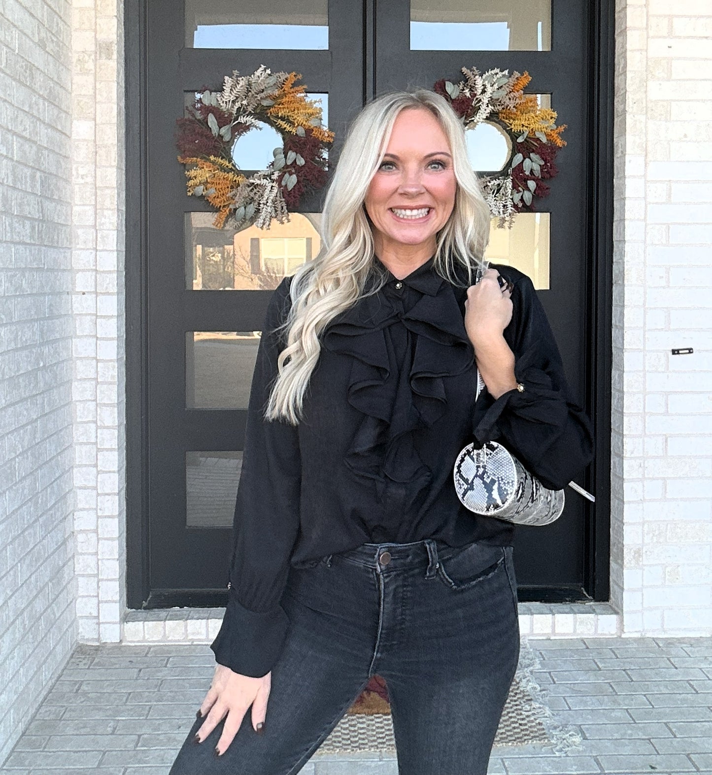 After Dark Ruffle Blouse