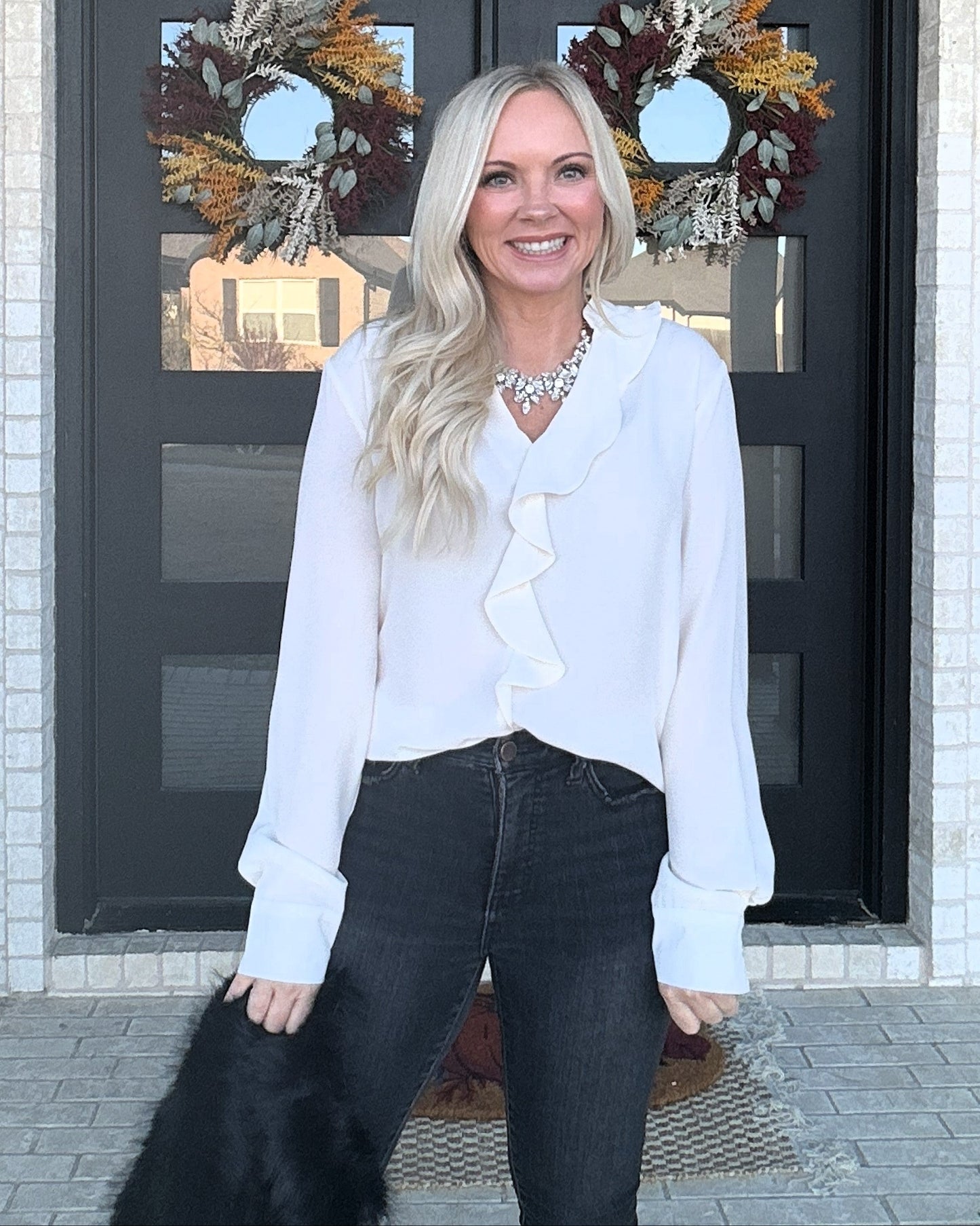 The Soft Whisper Ruffle Blouse