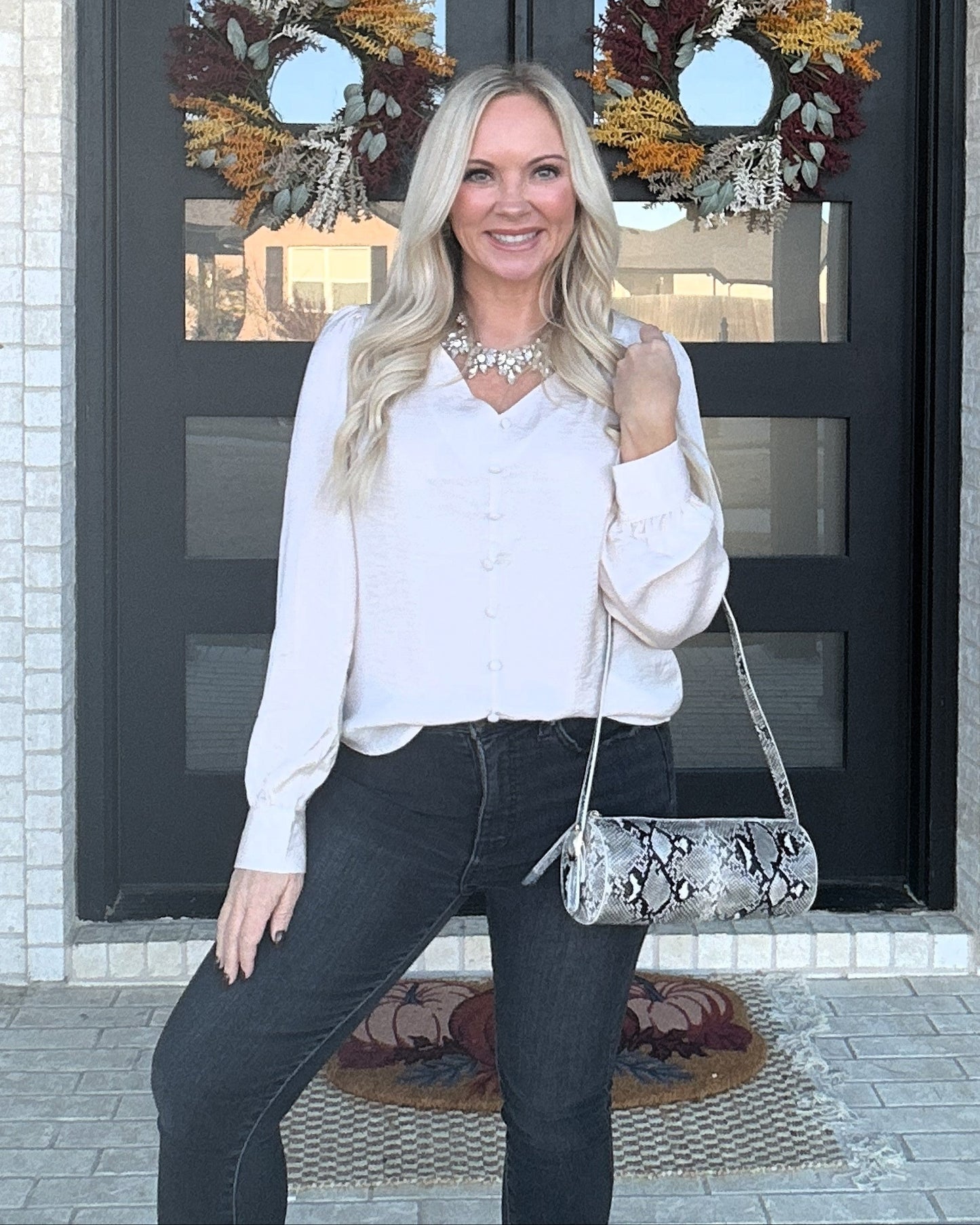 The Vanilla Satin Blouse