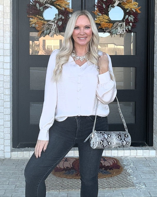 The Vanilla Satin Blouse