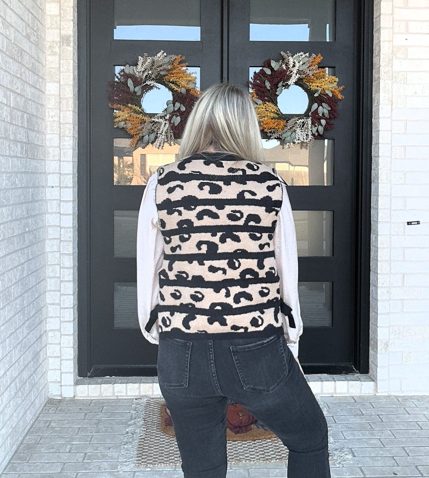 Leopard Lines Sweater Vest