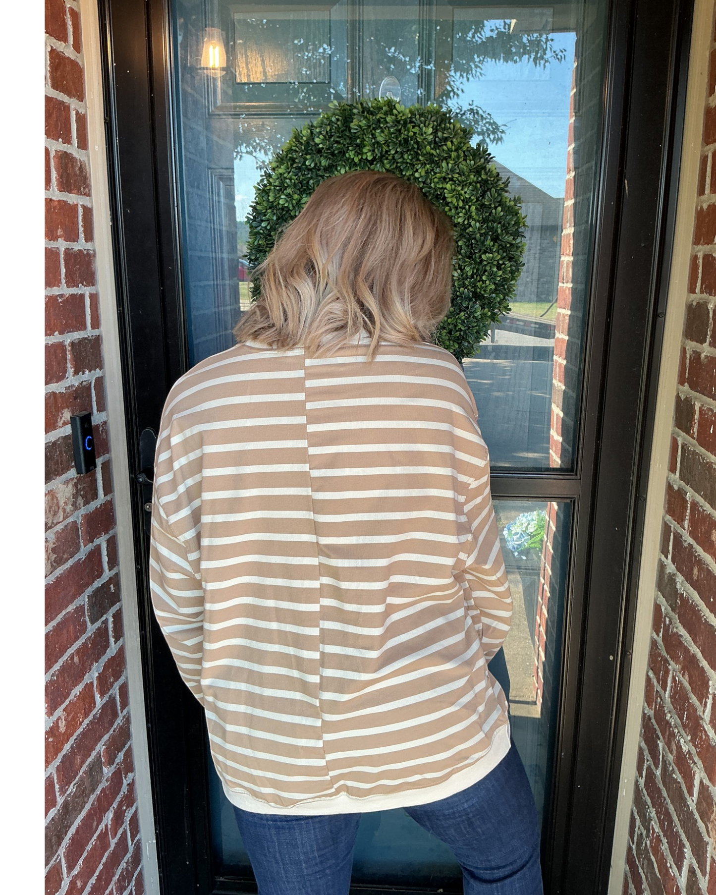 Line Up Long Sleeve Pullover - Taupe