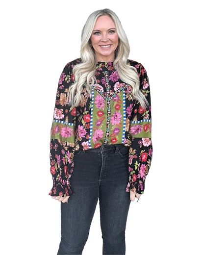 Wild Bloom Patchwork Blouse