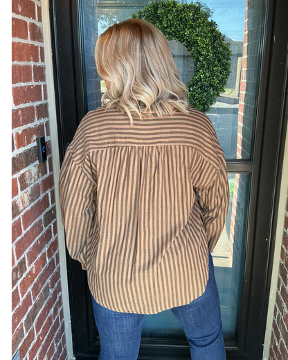 The Sienna Fray Top - Olive