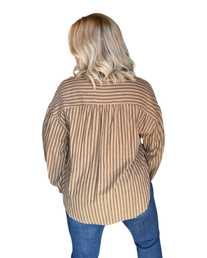 The Sienna Fray Top - Olive