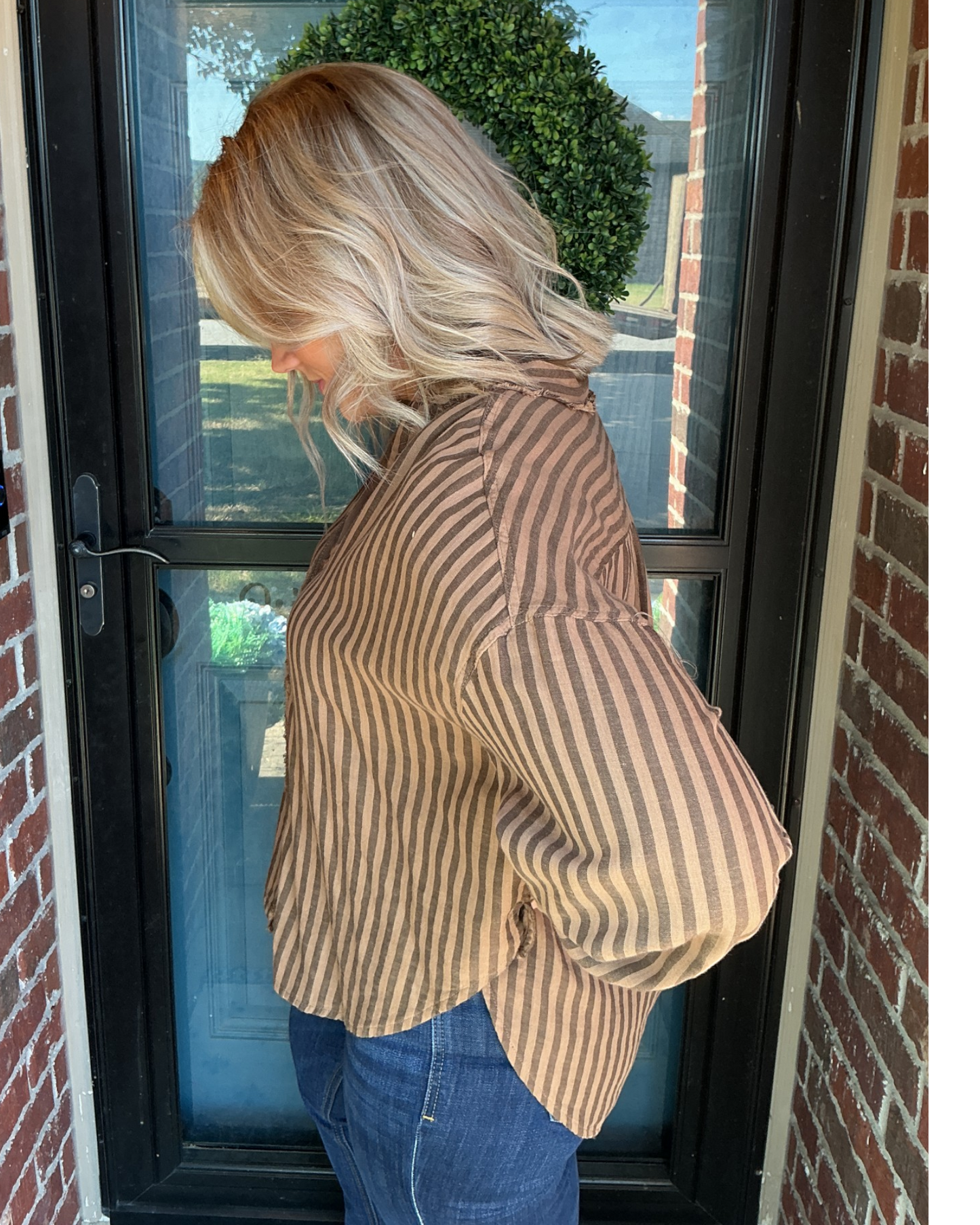 The Sienna Fray Top - Olive