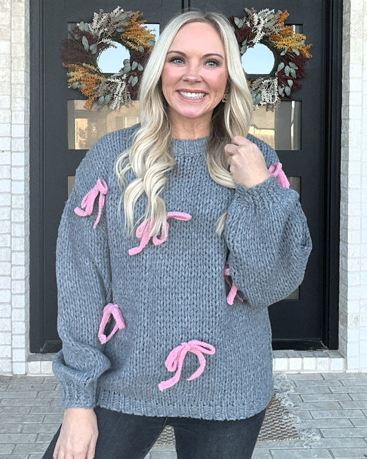 Blush Bows Knit