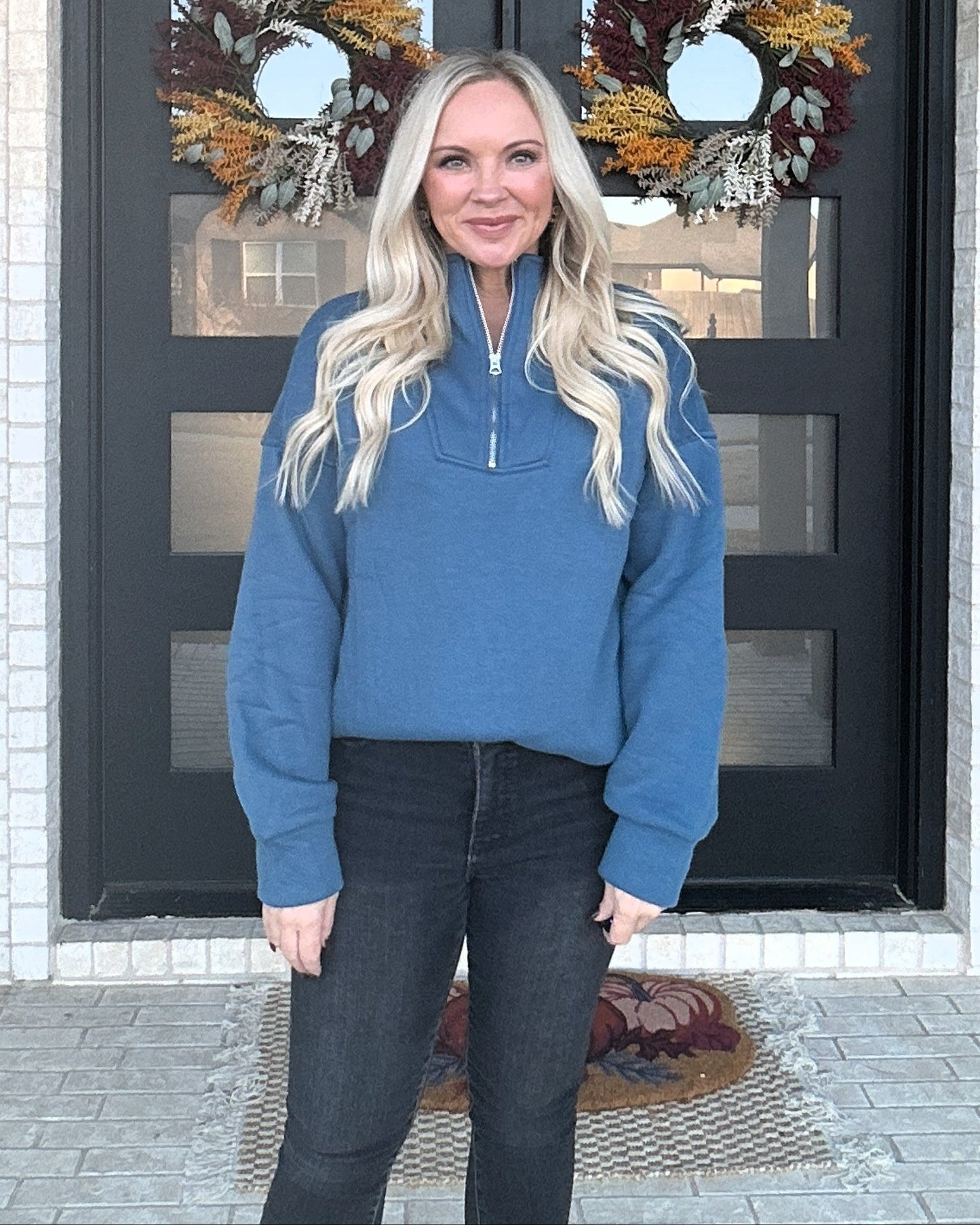 The Summit Zip Pullover - Blue