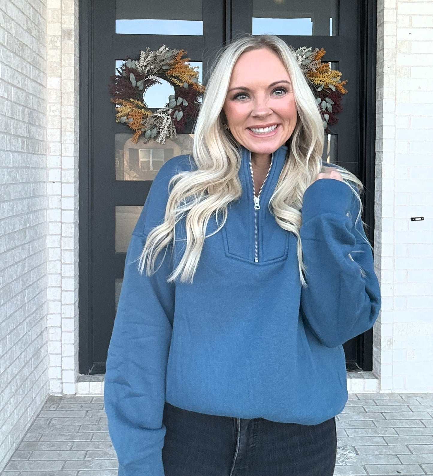 The Summit Zip Pullover - Blue